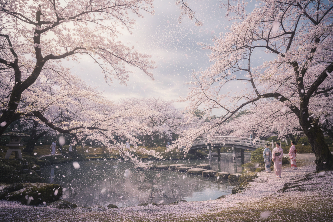 The Beauty of "Hana-fubuki": Falling Petals
